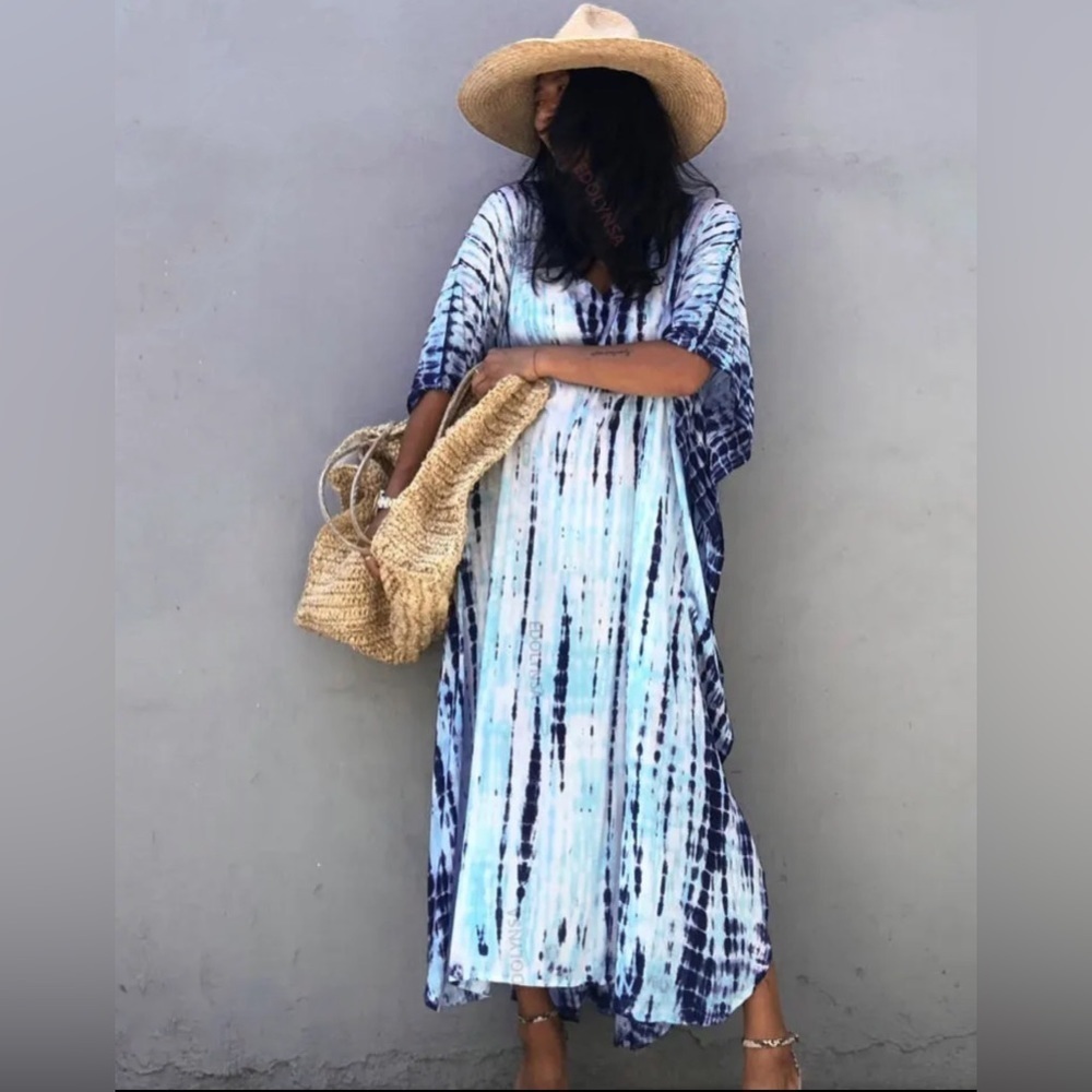 Nadia Elegant Bohemian Maxi Dress Swimsuit Coverup